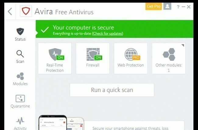 5. Avira Free Antivirus