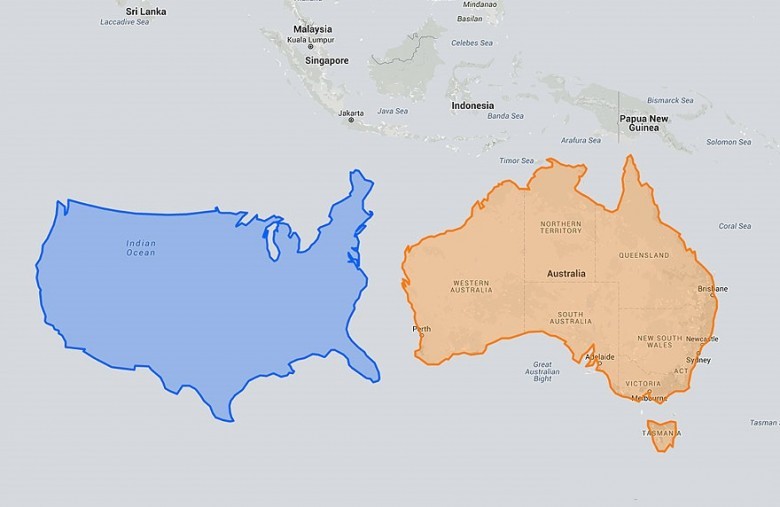 1. ABD, Avustralya'nın Yanına Taşındı, İnanılmaz Derecede Küçük Görünüyor
